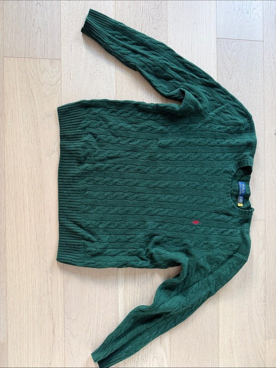 Polo Ralph Lauren Other - Polo by Ralph Lauren Forest Green Cable Knit Crewneck Sweater